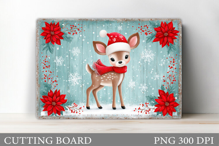 Christmas Deer Cutting Board. Christmas Cutting Board Design example image 1