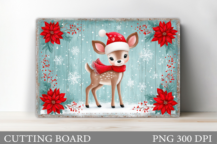 Christmas Deer Cutting Board. Christmas Cutting Board Design