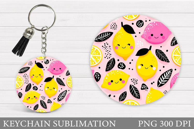 Cute Lemons Keychain. Funny Lemons Keychain Design