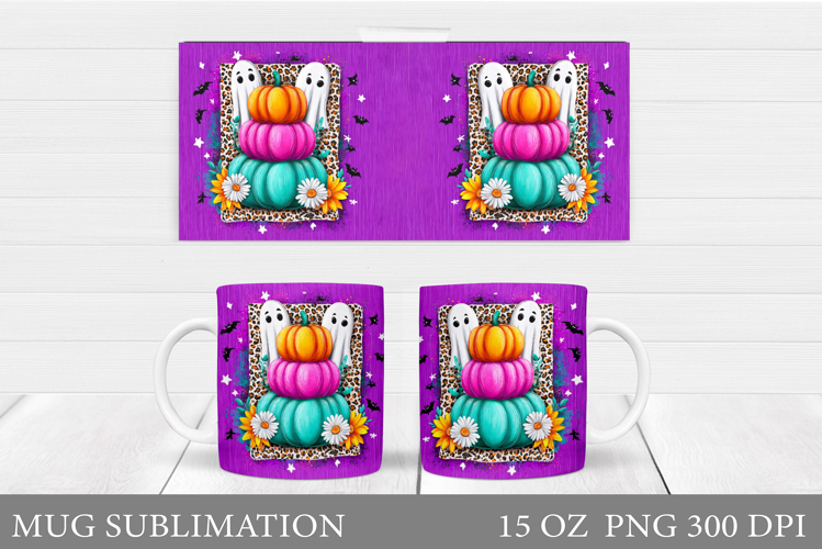 Halloween Mug Wrap Design. Halloween Sublimation