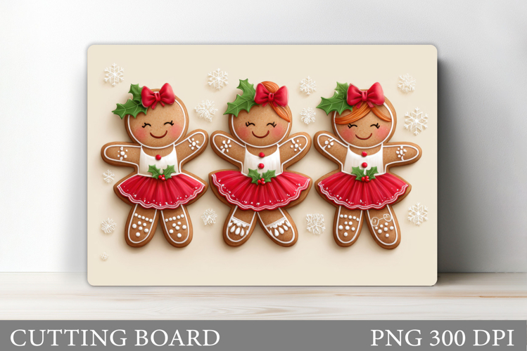 Gingerbread Cutting Board. Christmas Cutting Board Design
