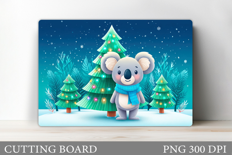 Christmas Koala Cutting Board. Christmas Cutting Board