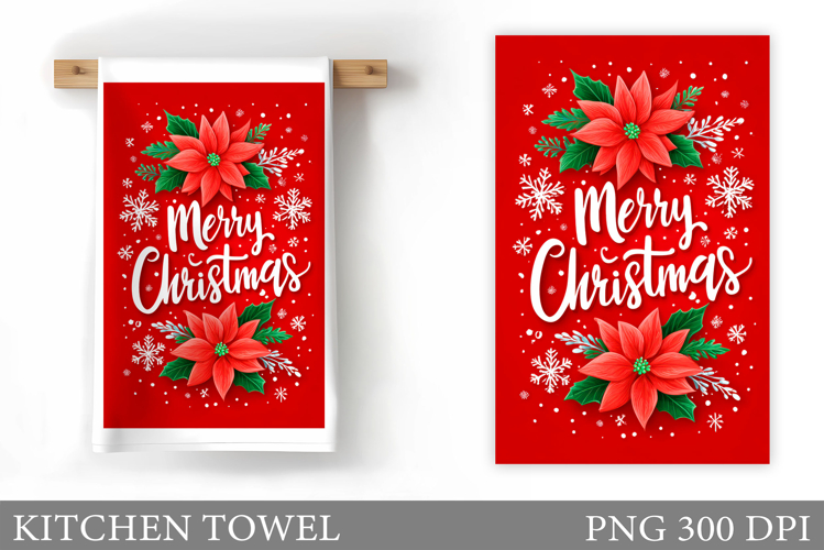 Merry Christmas Kitchen Towel. Christmas Kitchen Towel