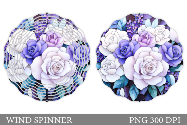 Roses Wind Spinner Design. Flowers Wind Spinner Sublimation