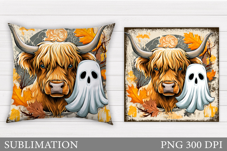 Halloween Cow Pillow. Halloween Pillow Sublimation