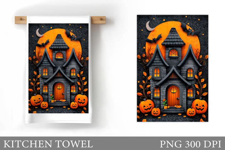 Halloween Kitchen Towel Design. Halloween Sublimation