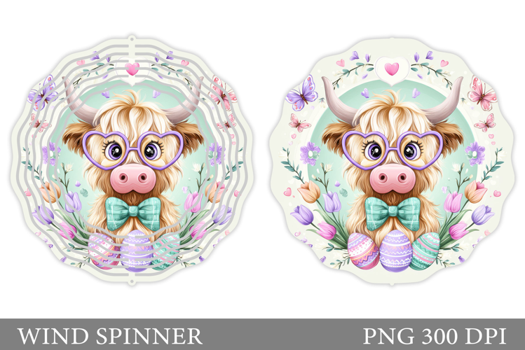 Easter Cow Wind Spinner. Easter Wind Spinner Sublimation