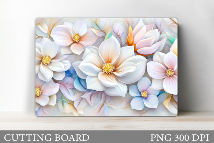 Floral Cutting Board Design. Flowers Cutting Board