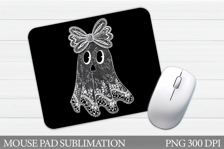 Cute Ghost Mouse Pad Design. Halloween Mouse Pad Sublimation