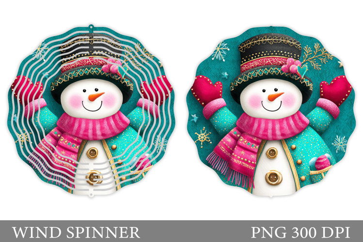Cute Snowman Wind Spinner. Christmas Wind Spinner Design