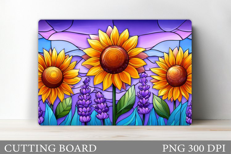 Sunflowers Cutting Board. Flowers Kitchen Cutting Board example image 1