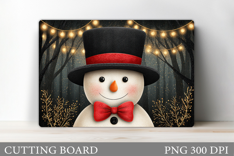Cute Snowman Cutting Board. Christmas Cutting Board Design