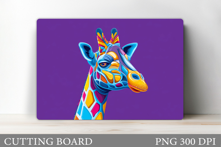 Giraffe Cutting Board Design. Cute Giraffe Sublimation