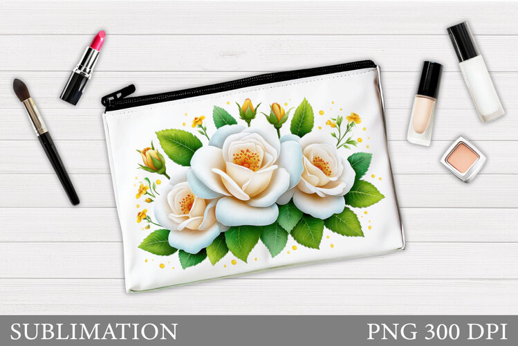 Roses Makeup Bag Design. Roses Sublimation example image 1