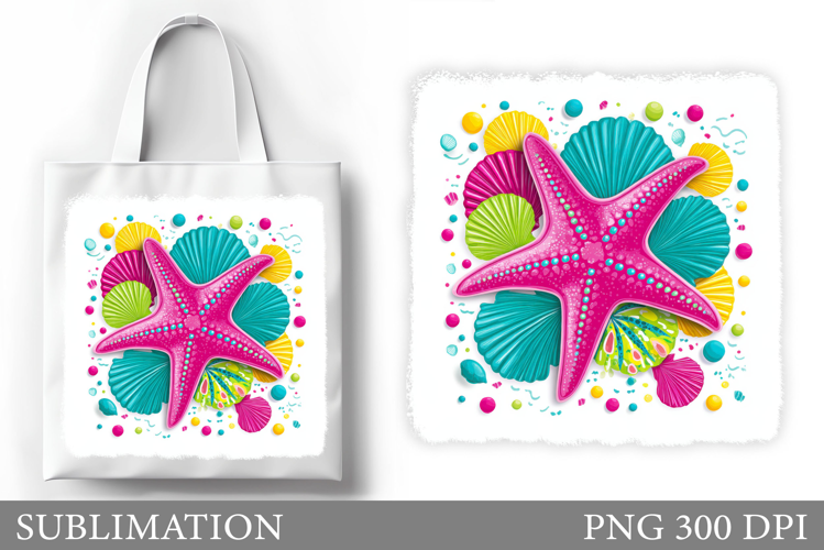 Starfish Tote Bag Sublimation. Starfish Sublimation
