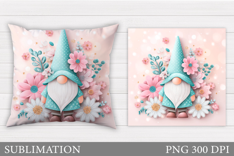 Cute Gnome Pillow Design. Gnome Sublimation