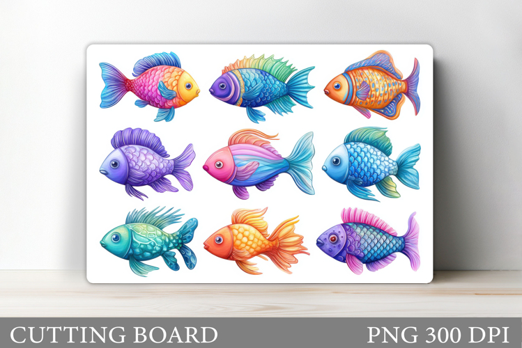Fish Cutting Board Design. Fish Sublimation