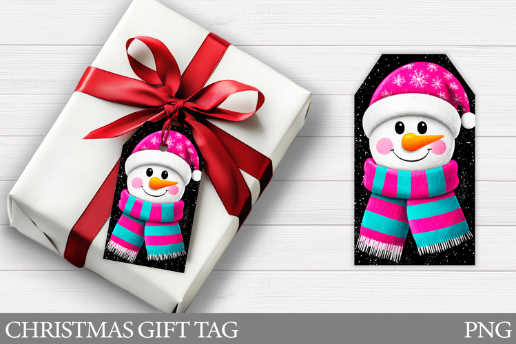 Christmas Snowman Gift Tag. Christmas Gift Tag Design