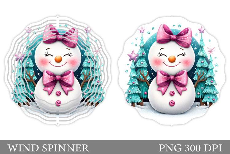 Cute Snowman Wind Spinner. Christmas Wind Spinner Design