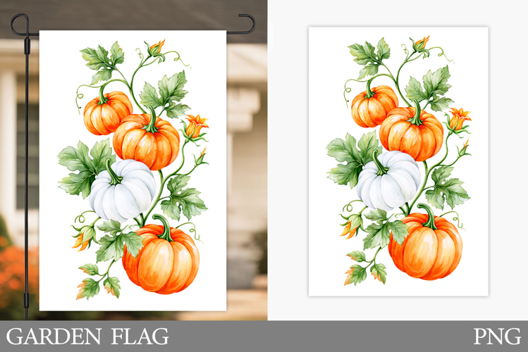 Pumpkin Garden Flag Design. Pumpkin Sublimation
