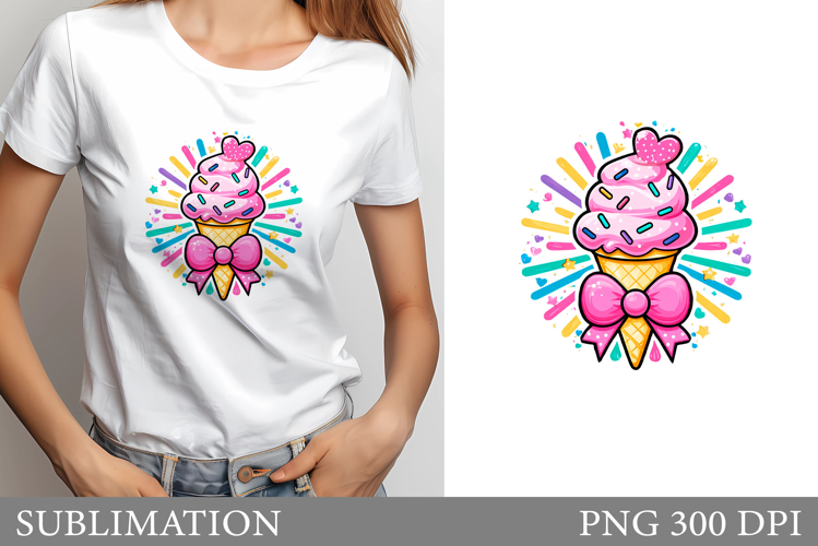 Ice Cream T-Shirt Design. Ice Cream Sublimation