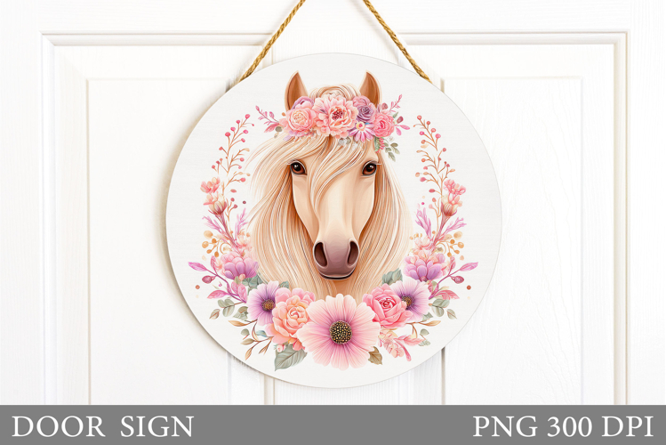 Horse Door Sign Design. Horse Sublimation