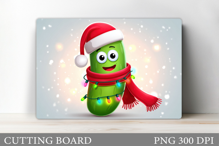 Christmas Pickle Cutting Board. Christmas Cutting Board