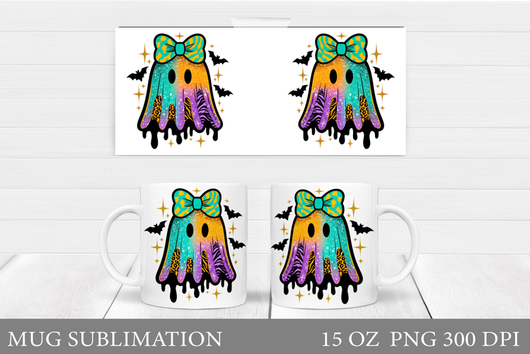 Ghost Mug Sublimation. Halloween Mug Design