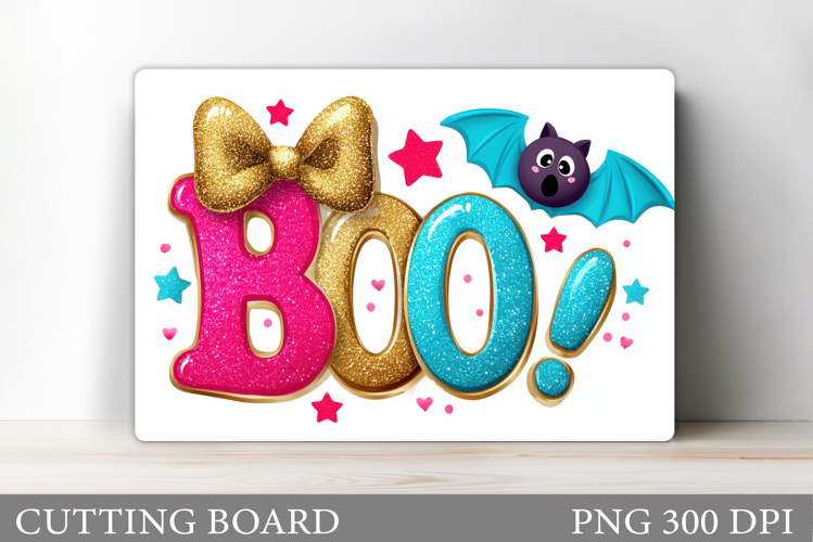 Boo Cutting Board Design. Halloween Cutting Board