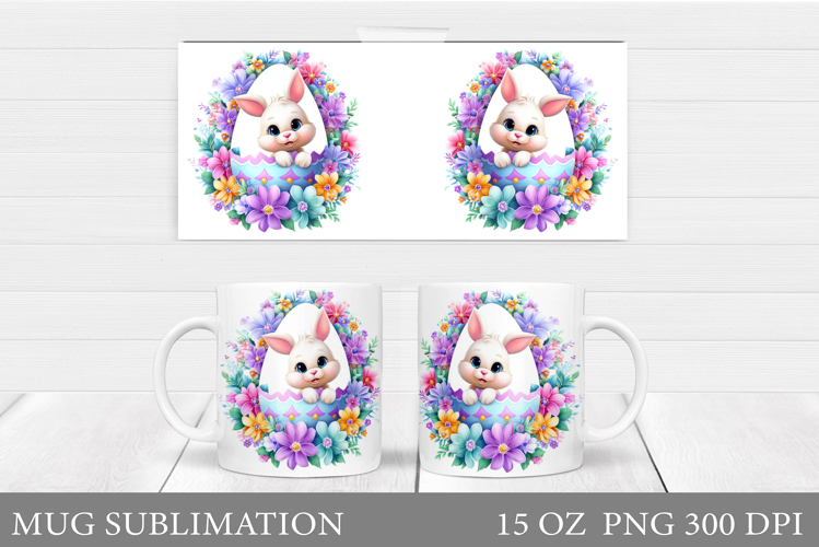 Easter Bunny Mug Design. Easter Mug Sublimation