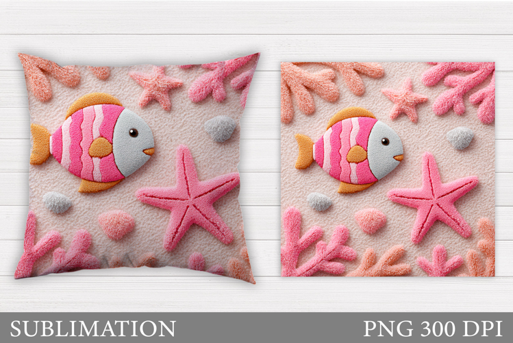 Fish Pillow Sublimation. Fish Sublimation
