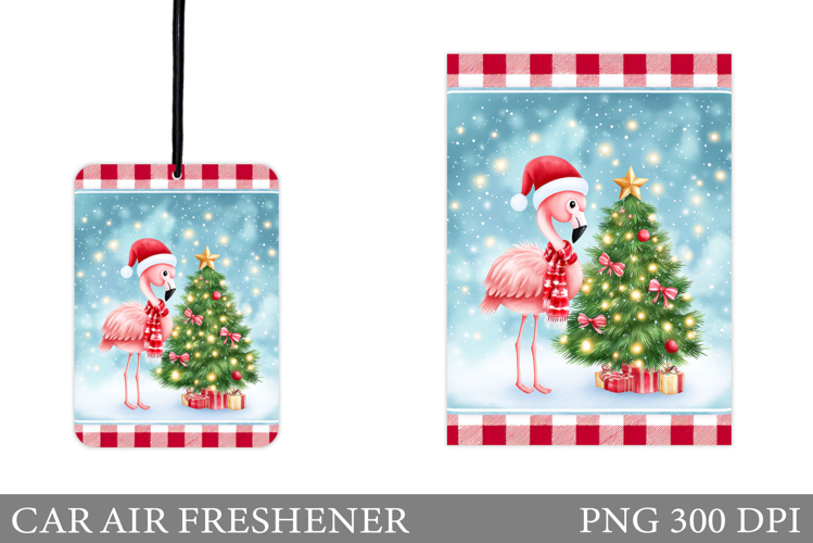 Flamingo Car Air Freshener. Christmas Car Air Freshener