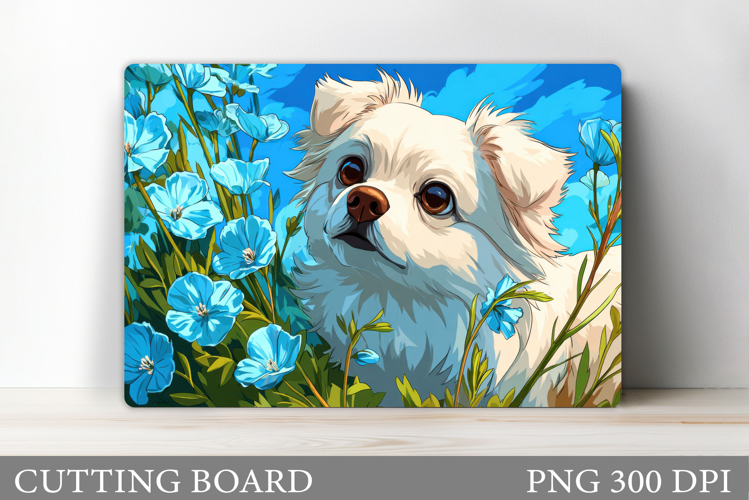 Cute Dog Cutting Board Design. Cute Dog Sublimation