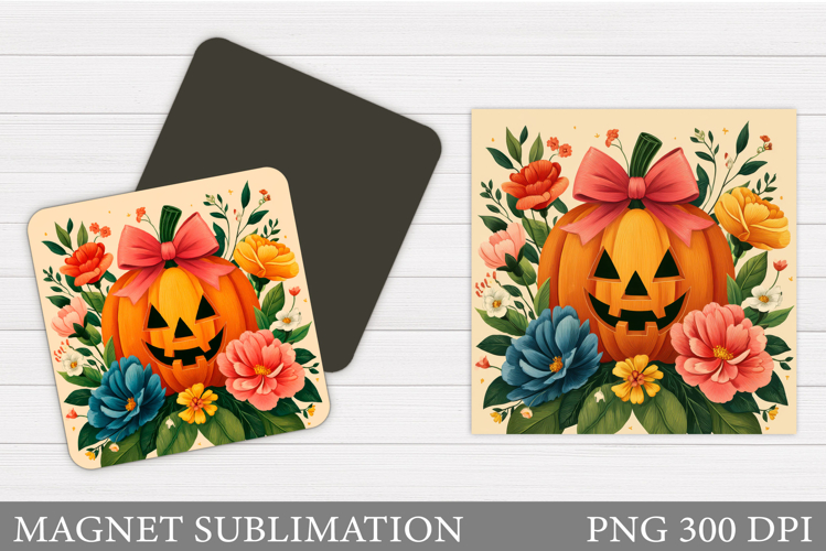 Halloween Pumpkin Magnet. Halloween Magnet Sublimation