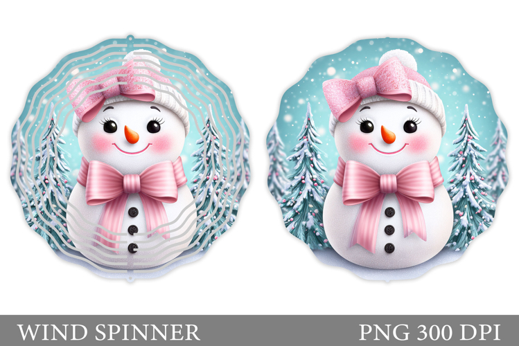 Christmas Wind Spinner. Cute Snowman Wind Spinner Design