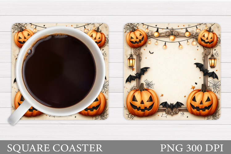 Halloween Pumpkin Coaster. Halloween Coaster Design