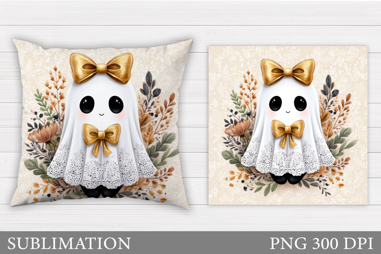 Halloween Ghost Pillow Design. Halloween Ghost Sublimation