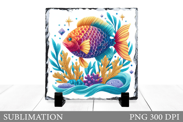 Fish Sublimation. Fish Slate Sublimation