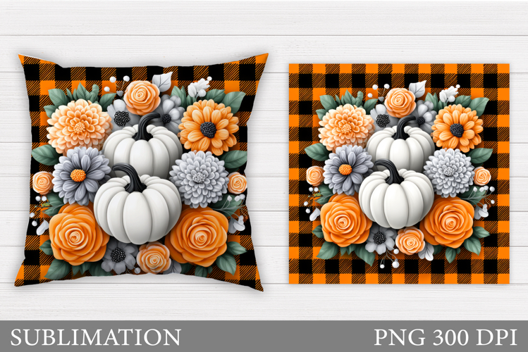 Fall Pillow Design. Autumn Pillow Sublimation