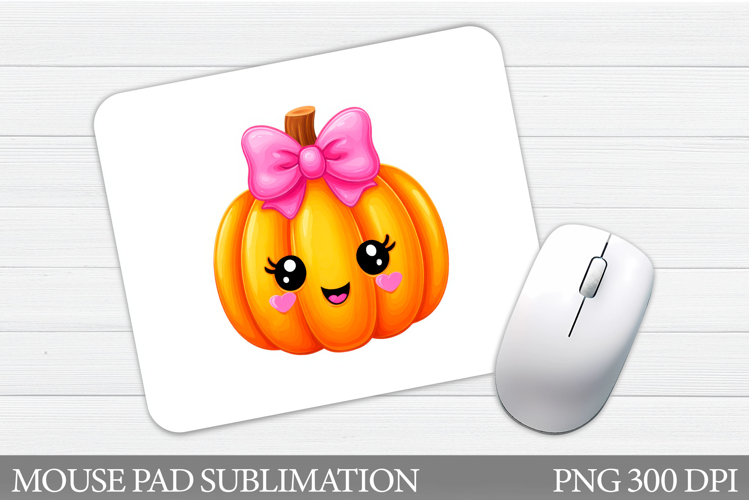 Cute Pumpkin Mouse Pad. Halloween Pumpkin Mouse Pad Design