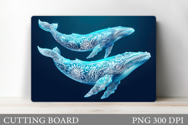 Whale Cutting Board Design. Whale Sublimation