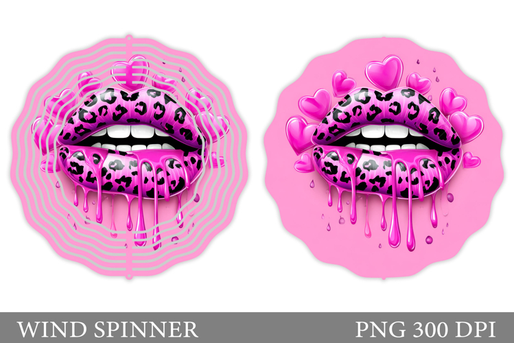 Lips Wind Spinner Sublimation. Valentines Wind Spinner