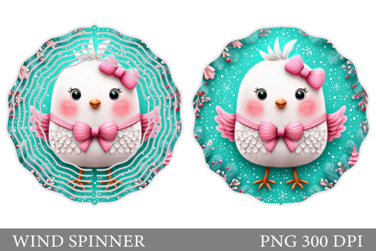 Christmas Bird Wind Spinner. Christmas Wind Spinner Design