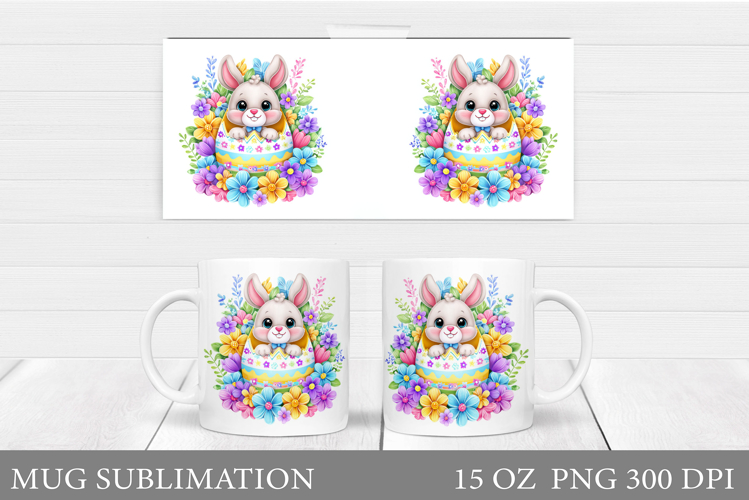 Easter Bunny Mug Design. Easter Mug Sublimation
