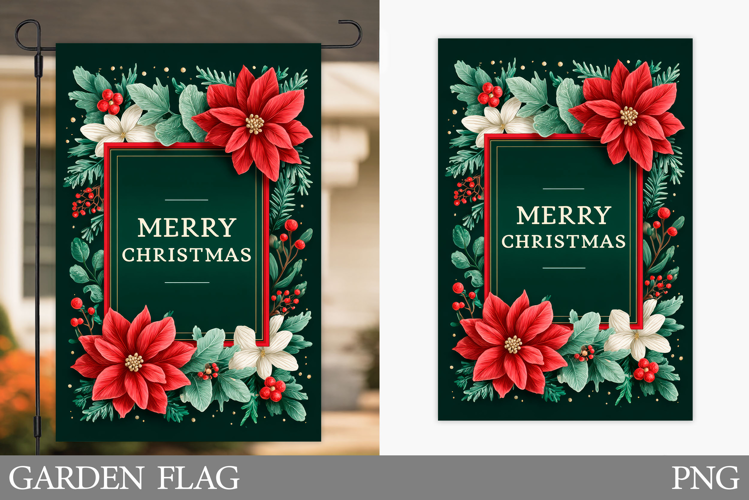 Merry Christmas Garden Flag. Christmas Garden Flag Design
