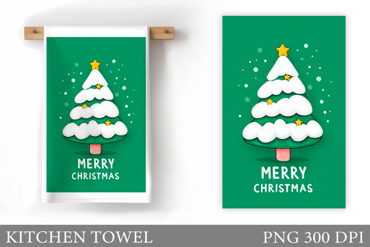 Christmas Tree Kitchen Towel. Christmas Kitchen Towel Design
