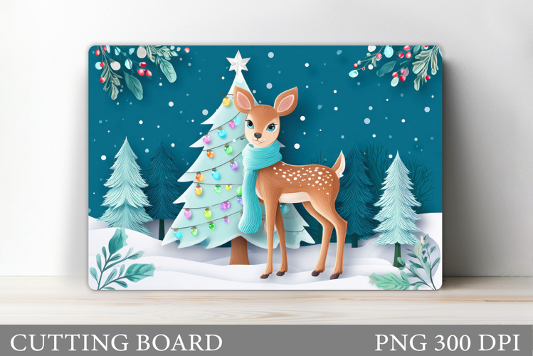 Christmas Deer Cutting Board. Christmas Cutting Board Design