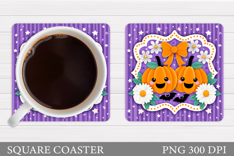 Halloween Pumpkin Coaster. Halloween Coaster Design
