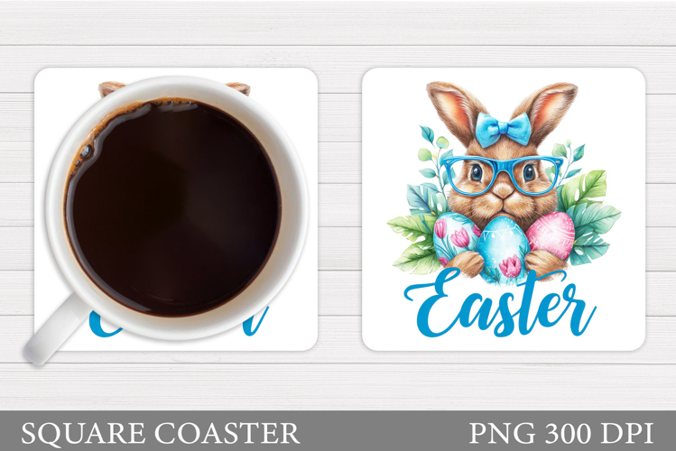 Easter Bunny Coaster Design. Easter Coaster Sublimation