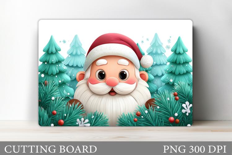 Santa Claus Cutting Board. Christmas Cutting Board